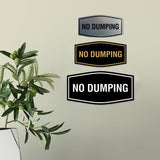 Signs ByLITA Fancy No Dumping Sign - Take Trash Away | Durable Material | Easy Installation Wall or Door Sign