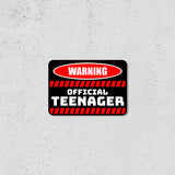 Classic Framed Plus Warning Official Teenager Wall or Door Sign | Novelty Funny Warning Signs