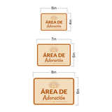 Classic Framed Plus Área de Adoración — Worship Area Door or Wall Sign | Spanish - Church Room & Area Signs