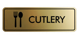 Signs ByLITA Standard Cutlery Door or Wall Sign Easy Installation | Durable Construction | Kitchen Essentials | Hygiene | AirBnB Signs
