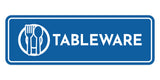 Signs ByLITA Standard Tableware Door or Wall Sign Easy Installation | Durable Construction | Kitchen Essentials | Hygiene | AirBnB Signs
