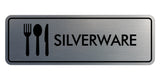 Signs ByLITA Standard Silverware Door or Wall Sign Easy Installation | Durable Construction | Kitchen Essentials | Hygiene | AirBnB Signs