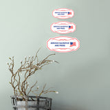 Victorian Plus Service, Sacrifice, and Pride Wall or Door Sign | Honor Veterans with Military Signs | US Pride | Businesses and Homes