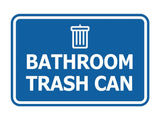 Signs ByLITA Classic Framed Bathroom Trash Can Wall or Door Sign