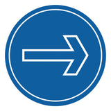 Signs ByLITA Circle Directional Arrow Right Graphic Door or Wall Sign | Easy Installation | Durable Construction | Promote Health And Safety | Caution Warning Sign for Home, Business and Office Spaces