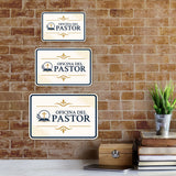 Classic Framed Plus Oficina del Pastor — Pastor's Office Door or Wall Sign | Spanish - Church Room & Area Signs