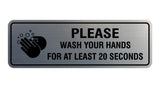 Standard Please Wash Your Hands For At Least 20 Seconds Sign