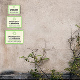 Classic Framed Plus Plastic Glass & Aluminum Recycling Only Door or Wall Sign | Waste Disposal Etiquette
