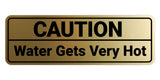 Standard Caution Water Gets Very Hot Wall or Door Sign Multipack