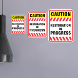 Portrait Round Plus Restoration In Progress Wall or Door Sign | Health And Safety Signage