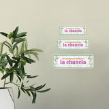 Standard Plus In this House we throw la chancla Door or Wall Sign | Funny Spanish Signs For Stores & Businesses
