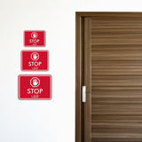 Classic Framed Plus Stop - قف Door or Wall Sign | Bilingual General Signs - Arabic