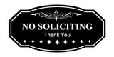 Victorian NO Soliciting Thank You Wall or Door Sign