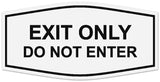 Signs ByLITA Fancy Exit Only Do Not Enter Sign | Legible Lettering | Easy No-Tool Installation | Powerful Foam Tape