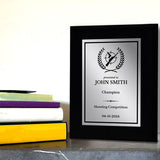 Shooting Customizable Black Frame Wooden Award Plaque | Easel Mount Option | Achievement and Recognition Personalizable Plaques
