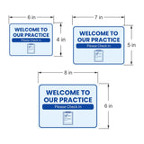 Classic Framed Plus Welcome to Our Practice – Please Check In Door or Wall Sign | Medical Facility Greeting & Reception