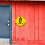 Circle Plus Fire Hydrant Wall or Door Sign | Easy Installation | Office & Building Signage