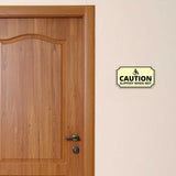 Notched Standard Caution: Slippery When Wet Wall or Door Sign | Warning/Safety/Precaution