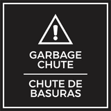 Signs ByLITA Square Garbage Chute Door or Wall Sign | Spanish Bilingual Business And Office Signs