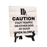 Touch-Free & Do Not Disturb Table Signs 5"x 5" Square Table Sign With Acrylic Easel