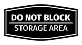 Signs ByLITA Fancy Do Not Block Storage Area Sign Easy Installation Elegant Design Wall or Door Sign