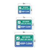 Classic Framed Plus Gas Mains Shut Off Valve Keep Clear Wall or Door Sign | Health & Safety Warning Signage
