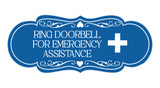 Signs ByLITA Designer Ring Doorbell for Emergency Assistance Wall or Door Sign
