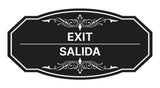 Signs ByLITA Victorian Exit/Salida Bilingual Wall or Door Sign
