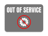 Classic Framed Plus Out of Service Door or Wall Sign | Safety and Maintenance