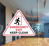 Standard' Emergency Exit – Keep Clear' Wall or Door Sign