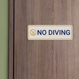 Standard Plus No Diving — Wall or Door Sign | Pool & Aquatic - Sign