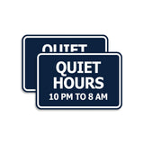Signs ByLITA Classic Framed, Quiet Hours 10 pm to 8 am Wall or Door Sign (Multipacks)