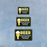 Classic Framed Plus Beer Because Your Friends Just Aren't That Interesting! Door or Wall Sign | Funny Home Decor