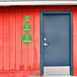 Circle Plus Trash Only Wall or Door Sign | Easy Installation | Business & Studio Signage