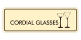 Signs ByLITA Standard Cordial Glasses Door or Wall Sign Easy Installation | Durable Construction | Kitchen Essentials | Hygiene | AirBnB Signs
