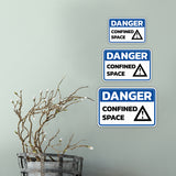 Classic Framed Plus Danger Confined Space Wall or Door Sign | Workplace Safety Compliance Signs