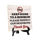 General Warnings & Courtesy Notices 5"x 5" Square Table Sign With Acrylic Easels