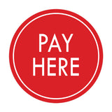 Signs ByLITA Circle Pay Here Wall or Door Sign