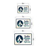 Classic Framed Plus Solo Personal de la Iglesia — Church Staff Only Door or Wall Sign | Spanish - Church Room & Area Signs