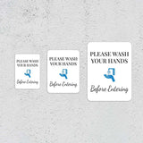 Portrait Round Plus Please Wash Your Hands Before Entering Wall or Door Sign | Hygiene and Safety