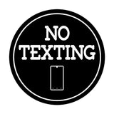 Signs ByLITA Circle No texting (Cellphone) Wall or Door Sign
