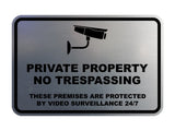 Classic Framed Private Property No Trespassing These Premises are Protected by Video Surveillance 24/7 Wall or Door Sign