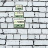 Classic Framed Plus Paper and Cardboard Only Door or Wall Sign | Waste Disposal Etiquette