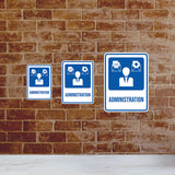 Portrait Round Plus Administration Wall or Door Sign | General Public Signage
