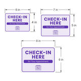 Classic Framed Plus Check-In Here for Your Appointment Door or Wall Sign | Medical Facility Greeting & Reception