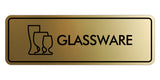 Signs ByLITA Standard Glassware Door or Wall Sign Easy Installation | Durable Construction | Kitchen Essentials | Hygiene | AirBnB Signs