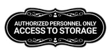 Signs ByLITA Designer Authorized Personnel Only Access to Storage Wall or Door Sign