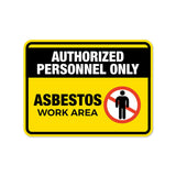 Classic Framed Plus Authorized Personnel Only – Asbestos Work Area Door or Wall Sign | Miscellaneous Warning Signs - Industrial & Construction