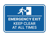 Signs ByLITA Classic Framed Emergency Exit: Keep Clear at All Times Wall or Door Sign