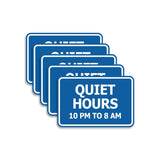Signs ByLITA Classic Framed, Quiet Hours 10 pm to 8 am Wall or Door Sign (Multipacks)